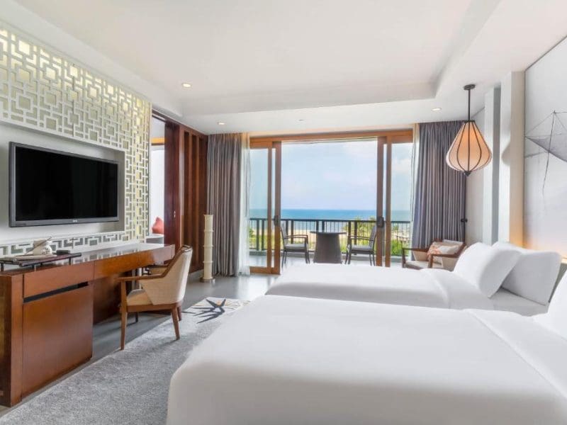 Phòng Grand 2 giường đơn có ban công nhìn ra biển